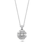Load image into Gallery viewer, 0.56 Karat Baguette Stone Set Diamond Necklace