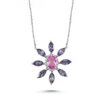 Load image into Gallery viewer, 3.85 Karat Diamond Sapphire Alexandriteeee Necklace