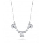 Load image into Gallery viewer, 0.52 Baguette Stone Set Diamond Necklace