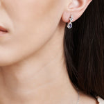Load image into Gallery viewer, 0.87 Karat Diamond Multi Sapphire Earrings