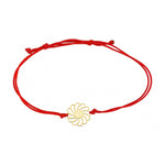 Load image into Gallery viewer, 14ct Flower Motif Cord Gold Bracelet