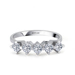 Load image into Gallery viewer, 0.55 EF SI Karat Diamond Five Stone Ring