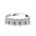 Load image into Gallery viewer, 0.80 EF SI Karat Diamond Five Stone Ring