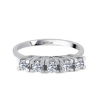 Load image into Gallery viewer, 0.45 GH SI Karat Diamond Five Stone Ring