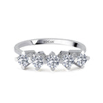 Load image into Gallery viewer, 0.80 GH SI Karat Diamond Five Stone Ring