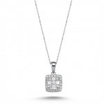 Load image into Gallery viewer, 0.34 Karat Baguette Stone Set Diamond Necklace