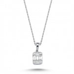 Load image into Gallery viewer, 0.14 Karat Baguette Diamond Necklace