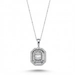 Load image into Gallery viewer, 0.46 Karat Baguette Stone Set Diamond Necklace