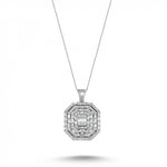 Load image into Gallery viewer, 0.91 Karat Baguette Stone Set Diamond Necklace