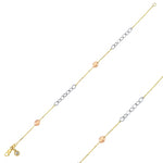 Load image into Gallery viewer, 14ct Tri-Colour Gold Bracelet