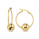Load image into Gallery viewer, 14ct Burma Hoop Earrings