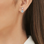 Load image into Gallery viewer, 0.52 Karat Diamond Mavi Topaz Earrings