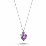 Load image into Gallery viewer, 0.66 Karat Ametist Diamond Necklace