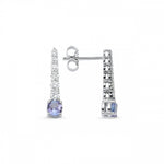 Load image into Gallery viewer, 1.12 Karat Tanzanit Diamond Earrings