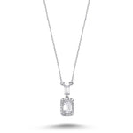 Load image into Gallery viewer, 14ct Baguette Stone Set Gold Necklace