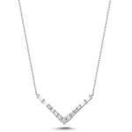 Load image into Gallery viewer, 0.43 Karat Baguette Stone Set Diamond Necklace
