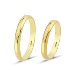 Load image into Gallery viewer, 14ct 3mm Solid Domed Gold Wedding Ring
