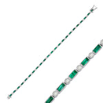 Load image into Gallery viewer, 2.74 Karat Emerald Diamond Bracelet