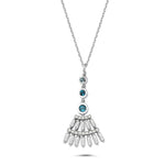 Load image into Gallery viewer, 0.57 Karat London Topaz Diamond Necklace