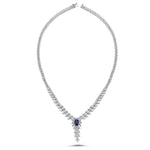 Load image into Gallery viewer, 7.57 Karat Sapphire Diamond Necklace