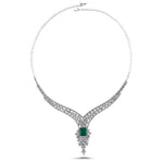 Load image into Gallery viewer, 9.46 Karat Emerald Diamond Necklace