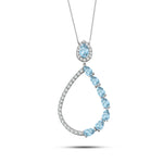 Load image into Gallery viewer, 2.85 Karat Sky Blue Diamond Necklace