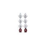 Load image into Gallery viewer, 3.69 Karat Ruby Diamond Earrings