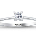 Load image into Gallery viewer, 0.09 Karat EF SI Diamond Solitaire Ring