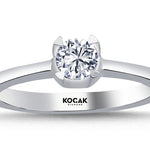 Load image into Gallery viewer, 0.39 Karat EF SI Diamond Solitaire Ring