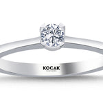 Load image into Gallery viewer, 0.15 Karat EF SI Solitaire Diamond Ring