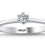 Load image into Gallery viewer, 0.10 Karat EF SI Solitaire Diamond Ring
