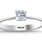 Load image into Gallery viewer, 0.19 Karat EF SI Diamond Solitaire Ring