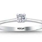 Load image into Gallery viewer, 0.10 Karat EF SI Solitaire Diamond Ring