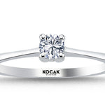 Load image into Gallery viewer, 0.19 Karat EF SI Solitaire Diamond Ring