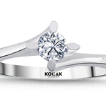 Load image into Gallery viewer, 0.30 Karat EF SI Solitaire Diamond Ring