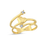 Load image into Gallery viewer, 14ct Heart Motif Gold Ring