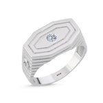 Load image into Gallery viewer, 14ct Stone Set White Gold Men's Ring