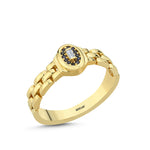 Load image into Gallery viewer, 0.04 Karat Diamond Design Men's Ring