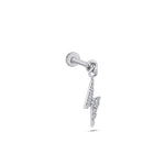 Load image into Gallery viewer, 0.04 Karat Şimşek Figürlü Diamond Design Men's Earrings
