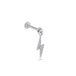 Load image into Gallery viewer, 0.04 Karat Şimşek Figürlü Diamond Design Men's Earrings