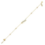 Load image into Gallery viewer, 14ct Design Leaf Motif Minimal Gold Bracelet