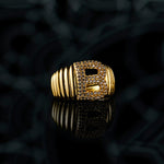Load image into Gallery viewer, 14ct Harf Design Gold Ring