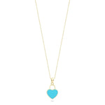 Load image into Gallery viewer, 14ct Mavi Enamel Heart Gold Necklace