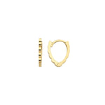 Load image into Gallery viewer, 14ct Edge Detail Hoop Gold Earrings