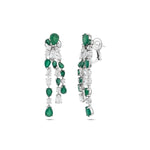 Load image into Gallery viewer, 11.95 Karat Emerald Diamond Earrings