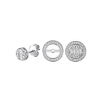 Load image into Gallery viewer, Portofino Baguette Diamond Design Earrings