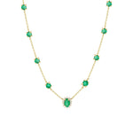 Load image into Gallery viewer, 1.39 Karat Emerald Diamond Design Necklace