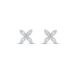 Load image into Gallery viewer, 0.22 Karat Diamond Flower Earrings