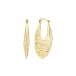 Load image into Gallery viewer, 14ct Margherita Hoop Gold Earrings
