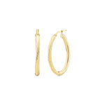 Load image into Gallery viewer, 14ct Tassiz Detayli Design Hoop Gold Earrings